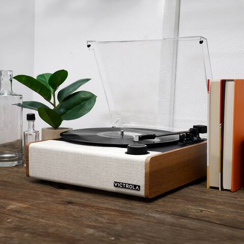 Giradischi Victrola Eastwood II Con Altoparlanti, Bluetooth 5.1, Tecnologia Vinyl Stream E Testina Audio Technica AT-3600LA