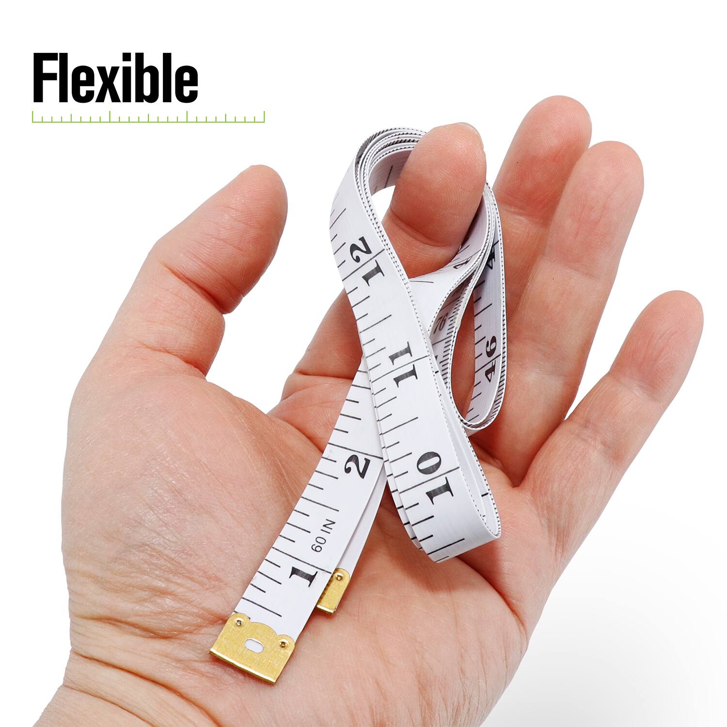 Back. Garnen - 4x Body Measuring Tape Body Tape Measure, 60" Soft Flexible Measuring Tape for Body Measurements Sewing Fabric Clothing - White|Pink|Blue|Green.