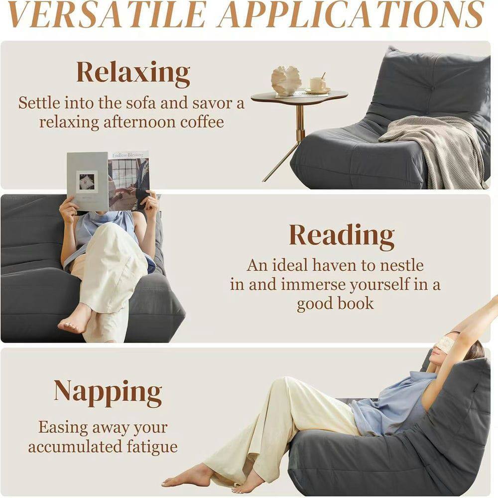 VERSATILE APPLICATIONS

Relaxing  
Settle into the sofa and savor a relaxing afternoon coffee

Reading  
An ideal haven to nestle in and immerse yourself in a good book

Napping  
Easing away your accumulated fatigue