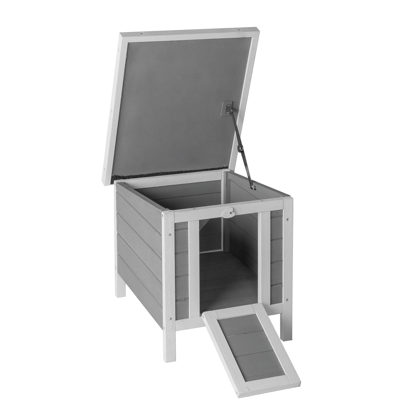 Alt View 9. Winado - 20in Wooden Waterproof Rabbit Hutch Chicken Coop, Hen House, Pet Cage with Openable Roof for Small Animal Outdoor Garden.