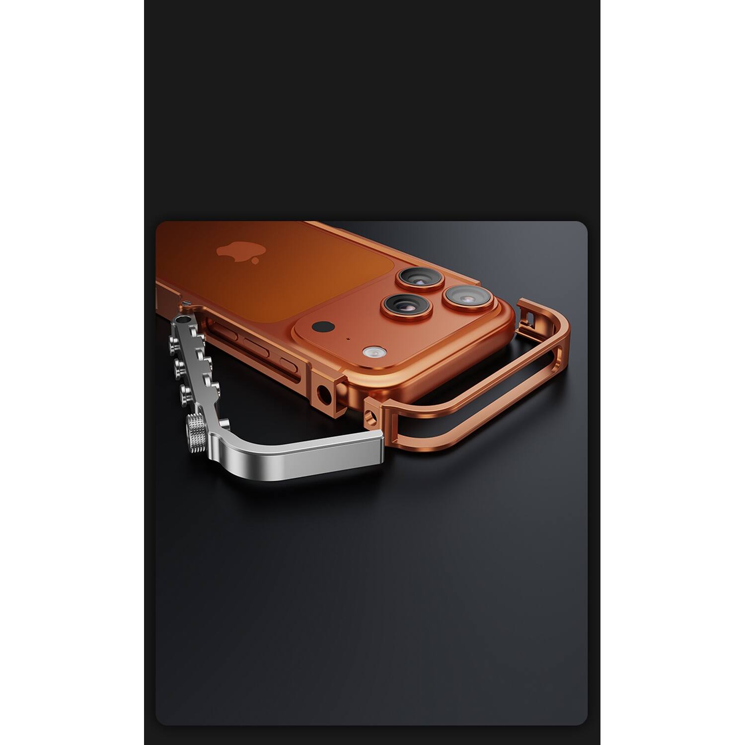 Alt View 3. Dteck - Aluminum Metal Bumper Phone Case for Apple iPhone 17 Pro Max, Shockproof Protective Frame Cover with Open Back Design - Blue.
