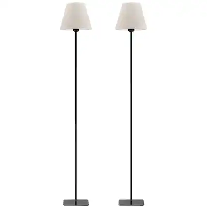 Front. Oumilen - Set of 2 55.3" Standing Lamps with Foot Switch & E26 Base for Living Room, Bedroom, Office.