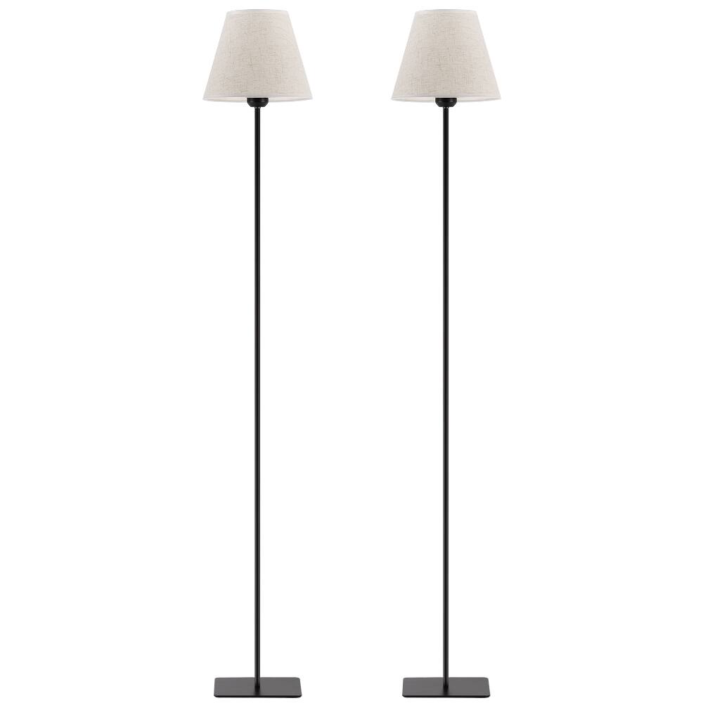 Front. Oumilen - Set of 2 55.3" Standing Lamps with Foot Switch & E26 Base for Living Room, Bedroom, Office.
