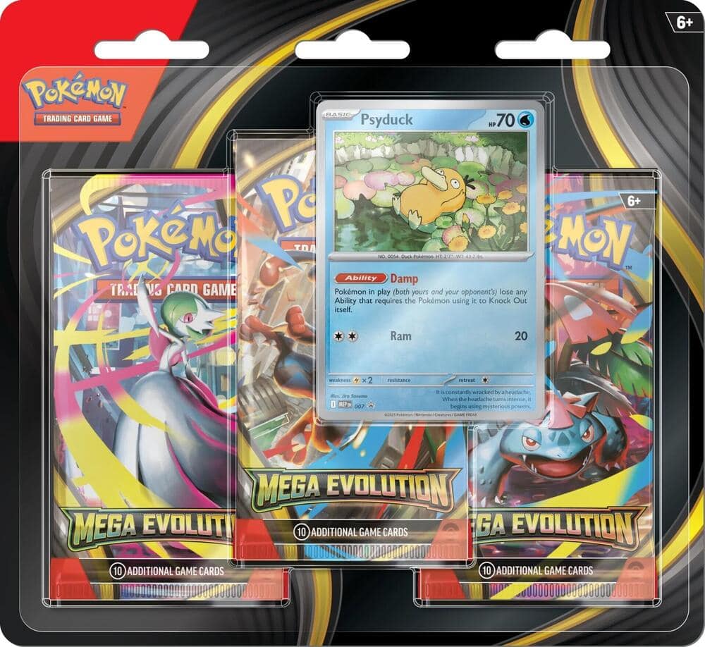 Pokémon - Trading Card Game: Mega Evolution 3 Pack Blister [Psyduck]