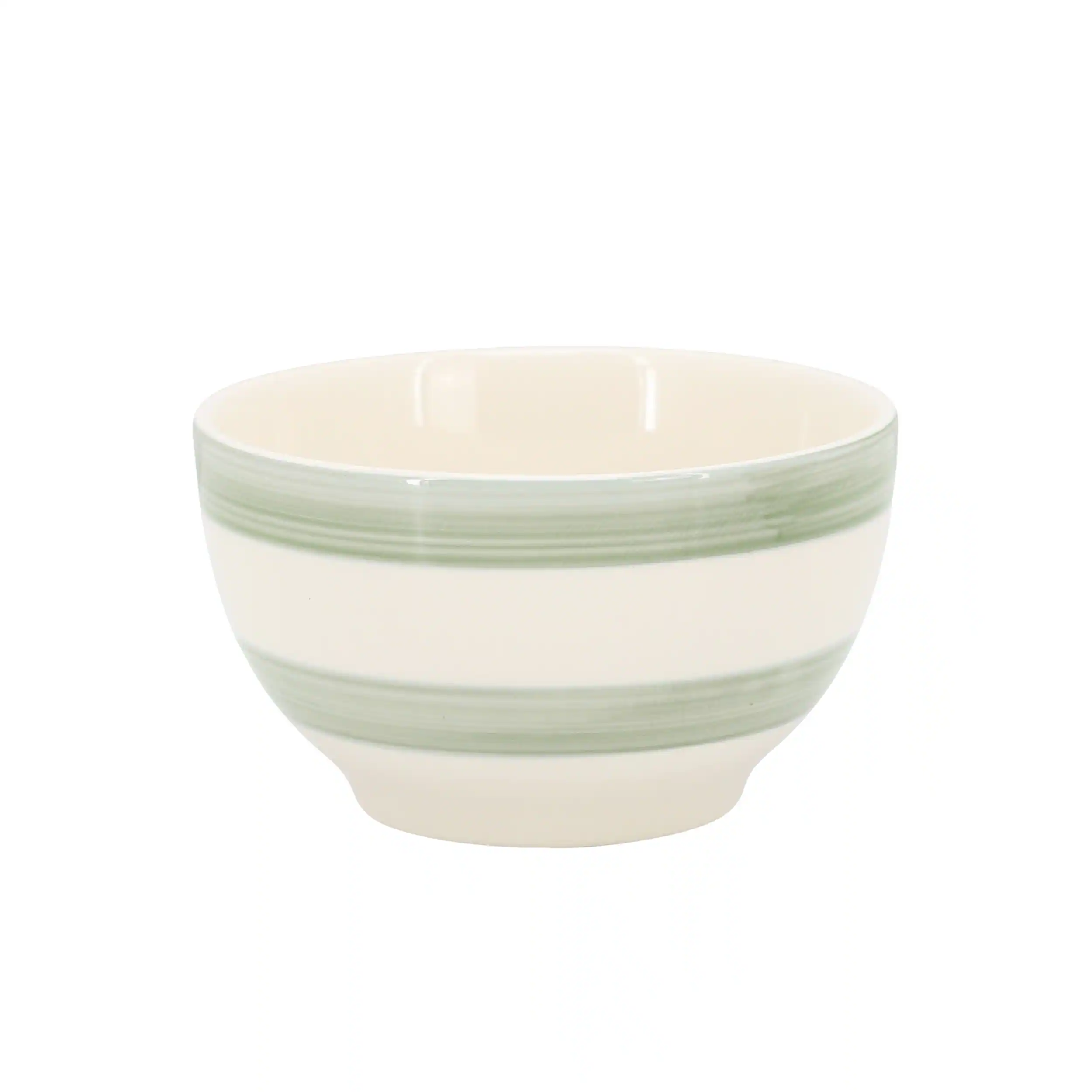 Alt View 4. Gibson - Gibson Home Kenwood Shores 12 Piece Stoneware Dinnerware Set in Green Stripe - Green Stripe.