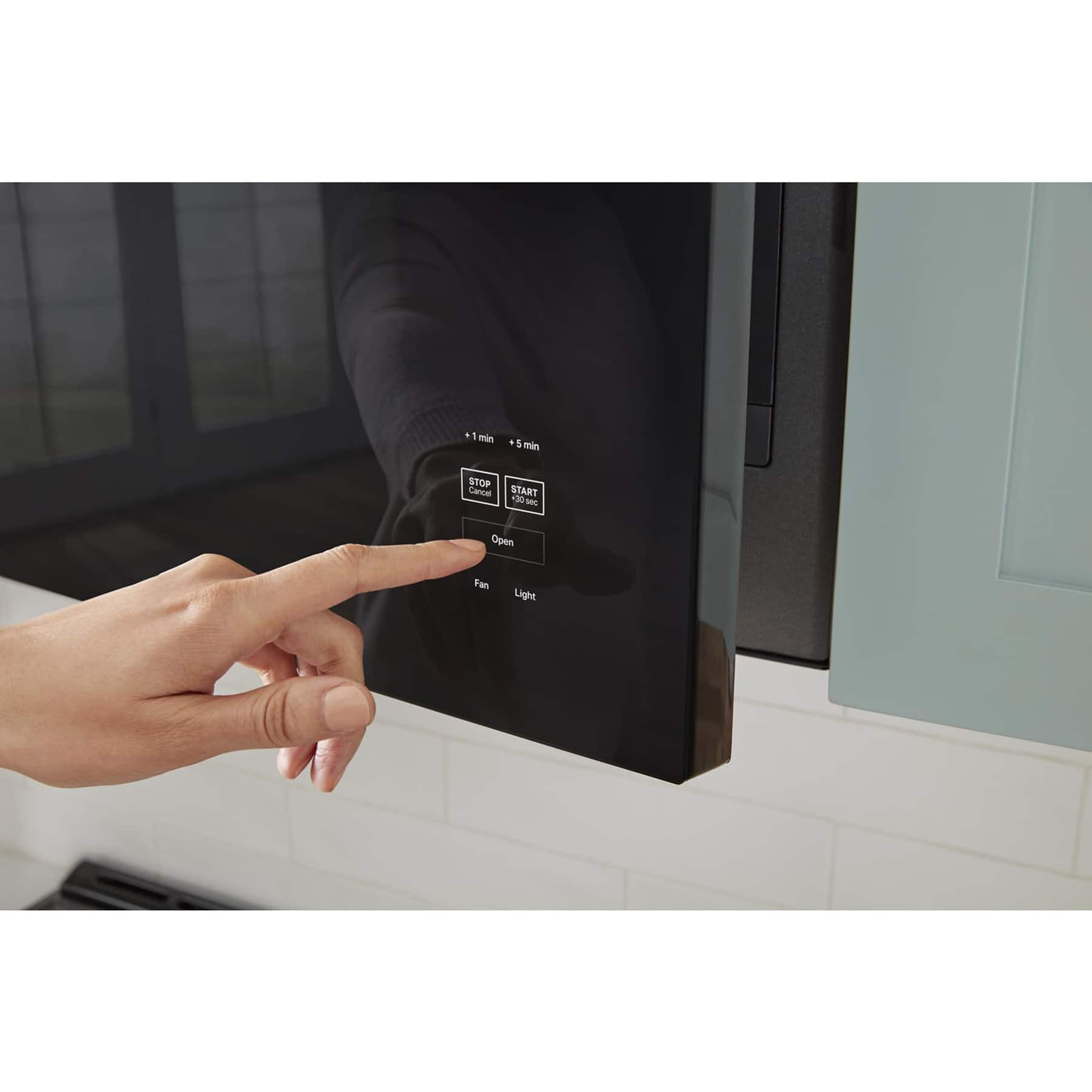 Alt View 24. Whirlpool - 1.1 Cu. Ft. Over-the-Range Microwave with Flush Built-in Design - Stainless Steel.