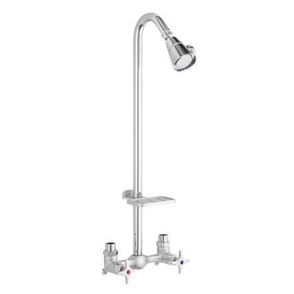 Front. Homewerks - Homewerks 2-Handle Chrome Wall Mount Tub Faucet - Chrome.