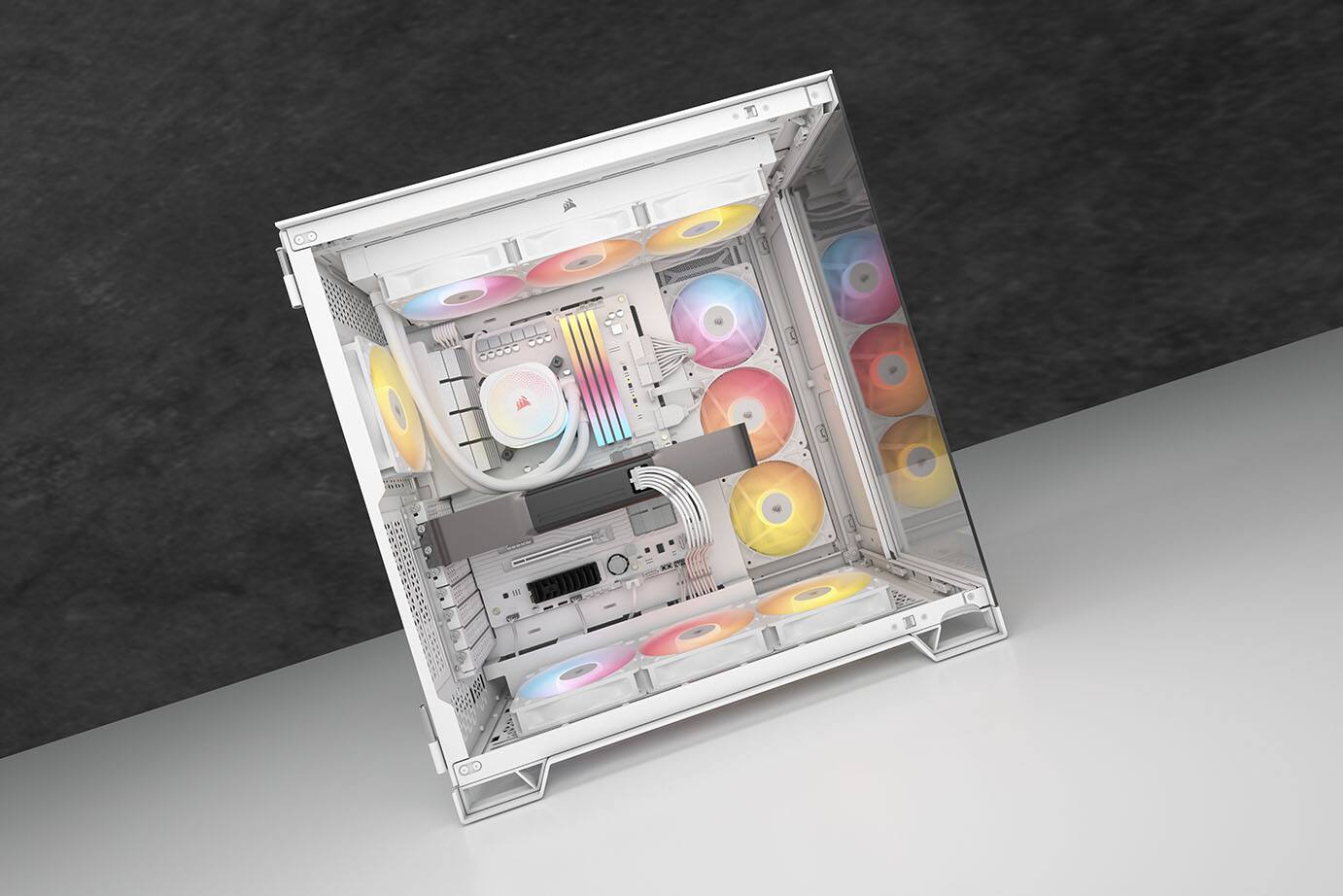 Alt View 20. CORSAIR - RS120-R ARGB 120mm PWM Fans (3-pack) - White.