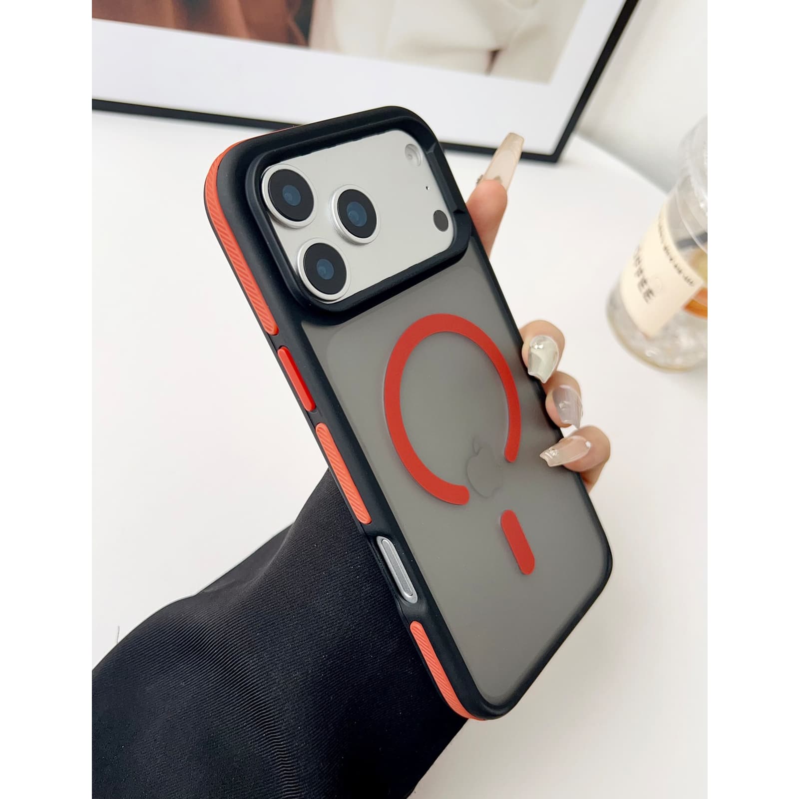 UUCOVER - Magnetic Phone Case For Apple iPhone 17 Pro Max, Shockproof MagSafe Compatible Slim Matte Frosted Translucent Hard Cover - Red price history on PriceWatchPro