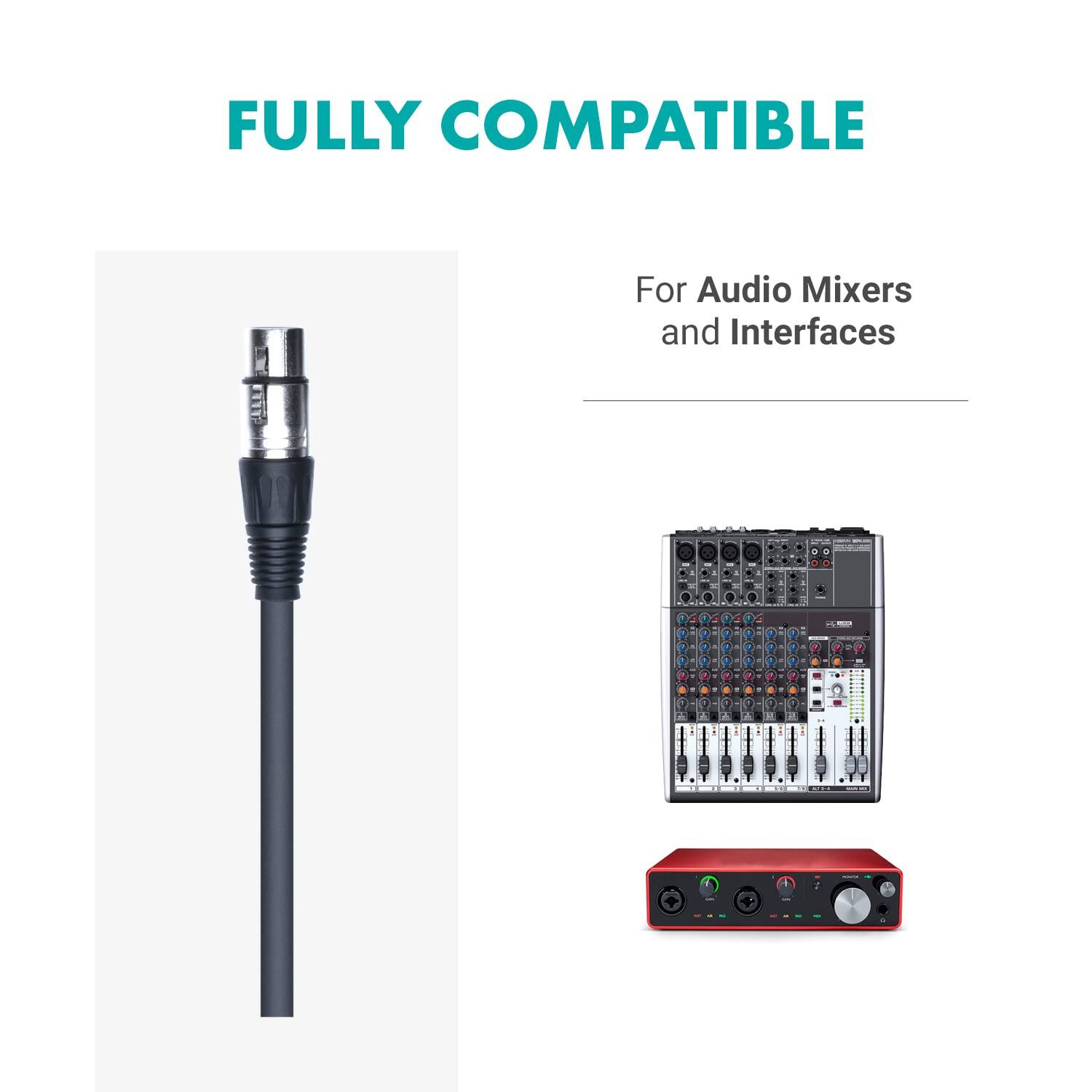 FULLY COMPATIBLE  
For Audio Mixers and Interfaces