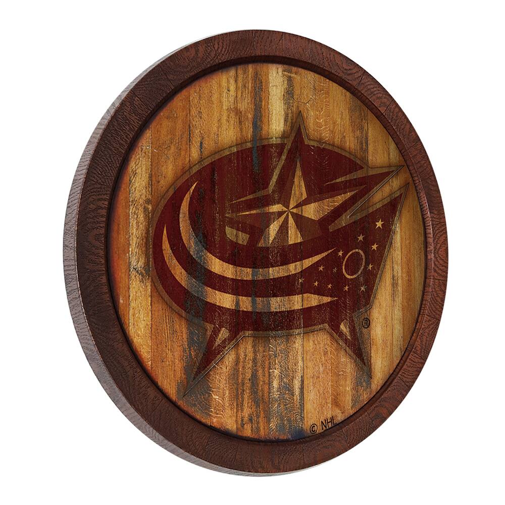 Alt View 1. The Fan-Brand - Columbus Blue Jackets 21'' x 21'' Faux Barrel Top Sign - Multicolor.