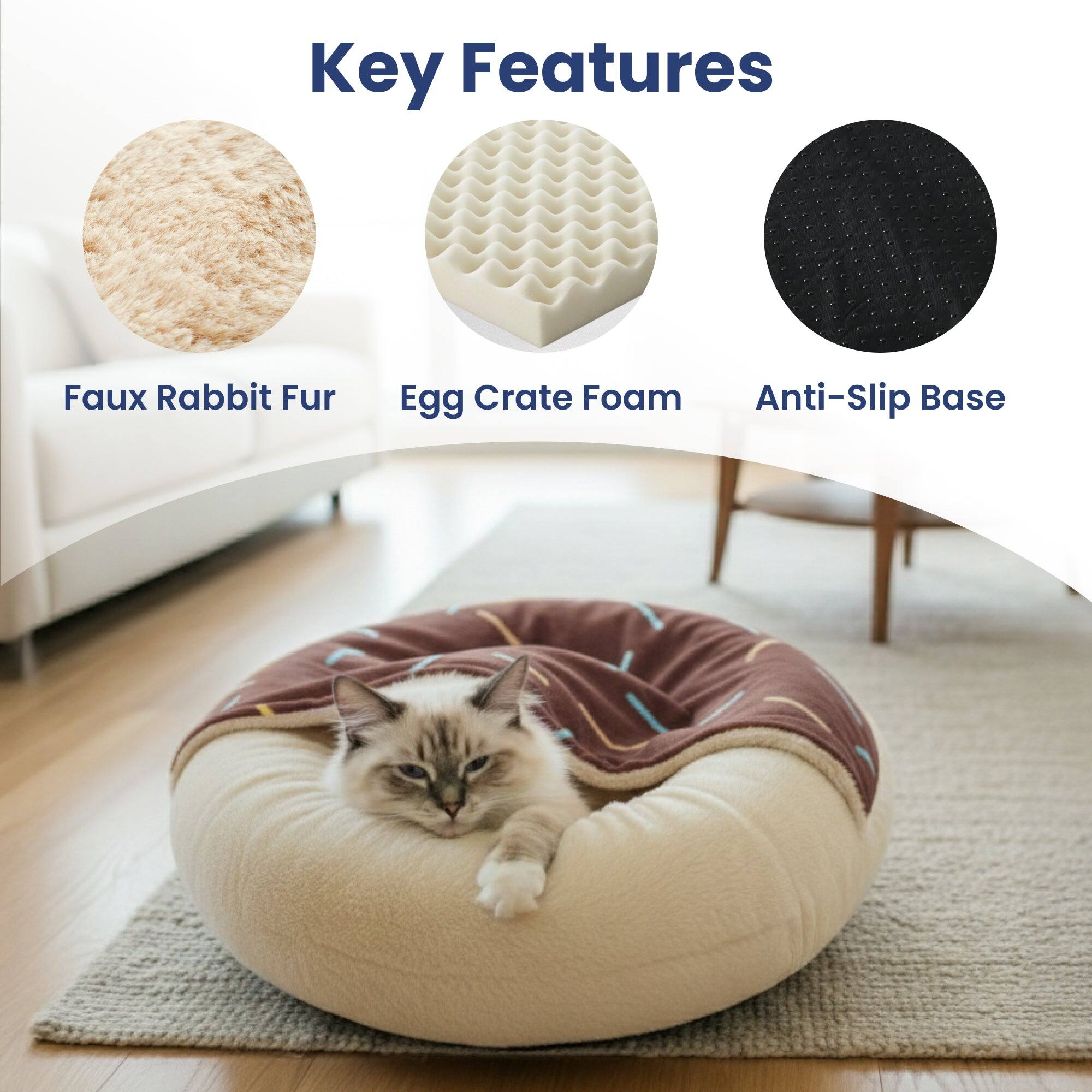 Key Features
- Faux Rabbit Fur
- Egg Crate Foam
- Anti-Slip Base