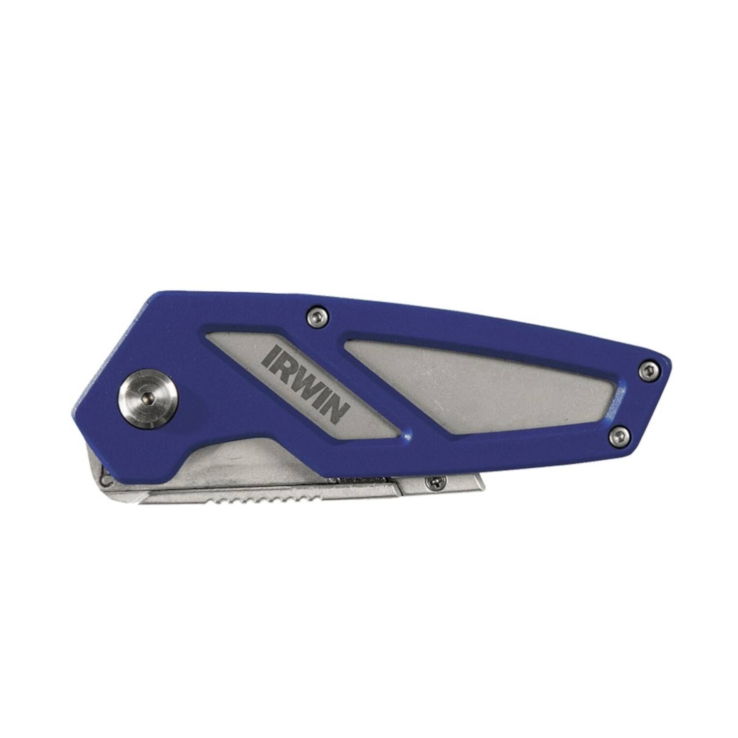 Angle. Irwin - Irwin FK100 Folding 6.2 in. Lockback Utility Knife Blue 1 pk.