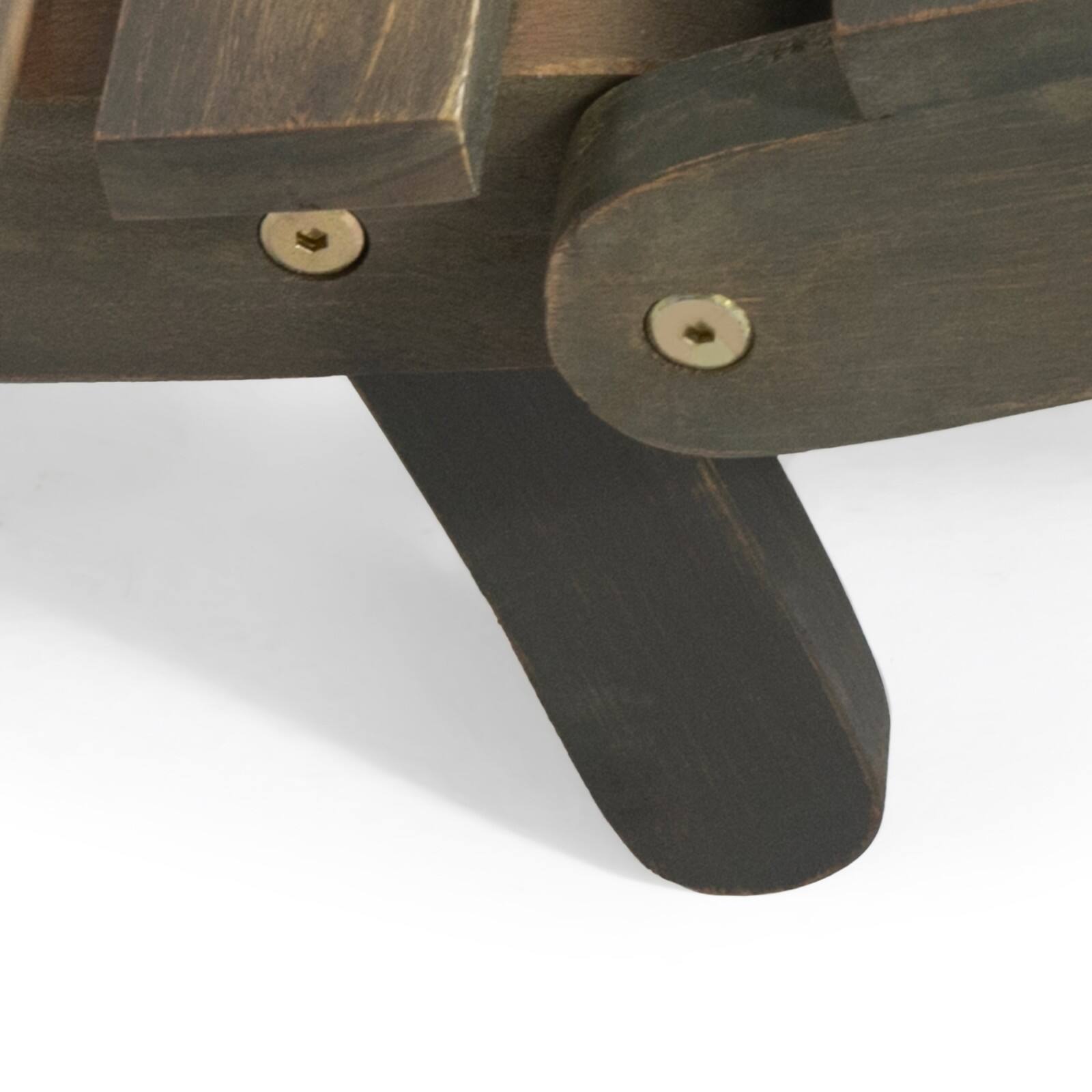 Alt View 7. Ecooso - Foldable Acacia Wood Outdoor Chaise Lounge with Handle – No Assembly, Weather-Resistant, Compact Design for Easy Storage - Grey.