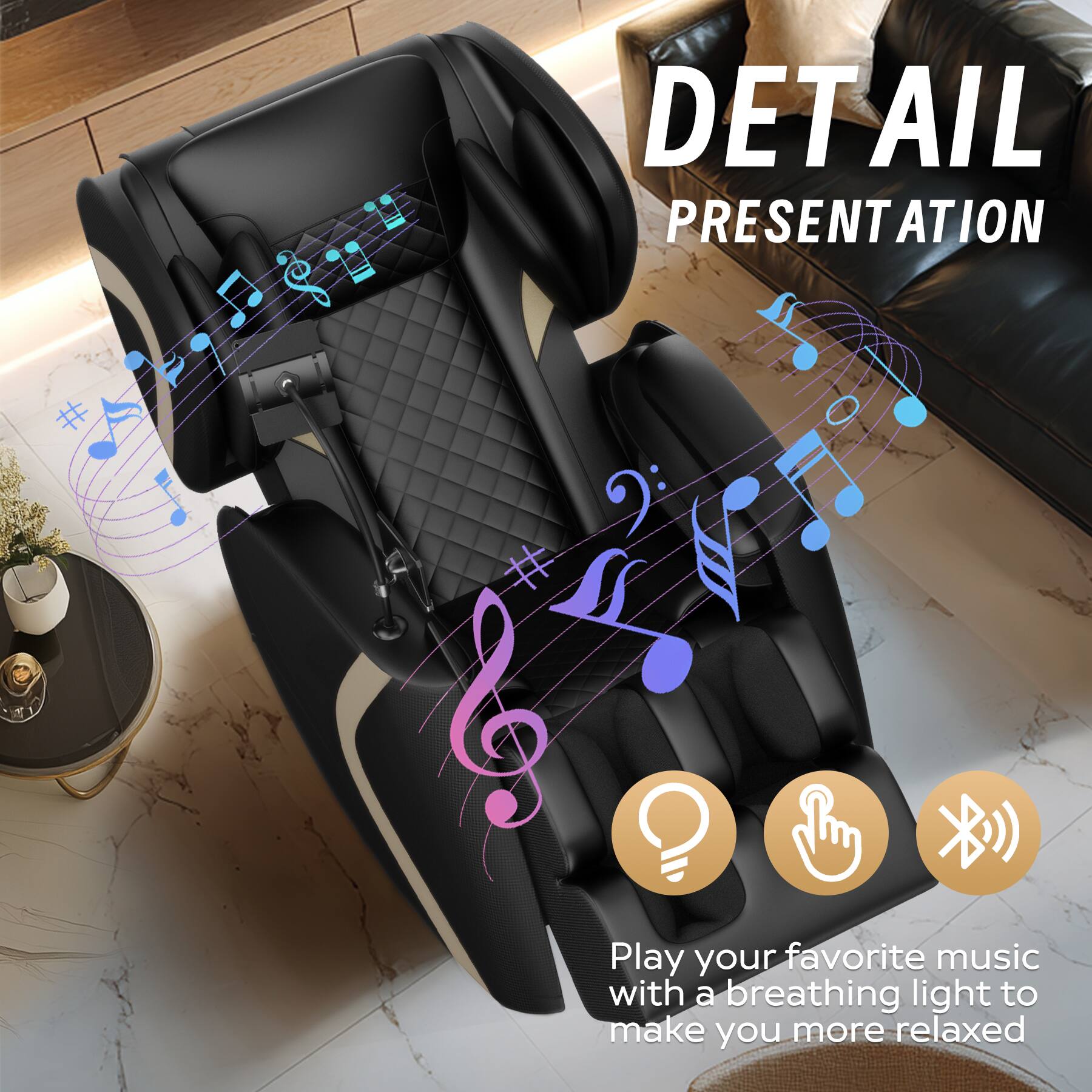 DETAIL PRESENTATION

Play your favorite music with a breathing light to make you more relaxed