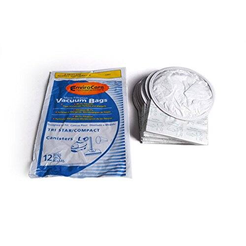 ALTECC EnviroCare TECHBULOGI Micro Filtration Vacuum Bags Designed - Fat Concus Pour Diseado Mo-dida TRI STAR/COMPACT Canisters BAGS 12 SACS BO SAS