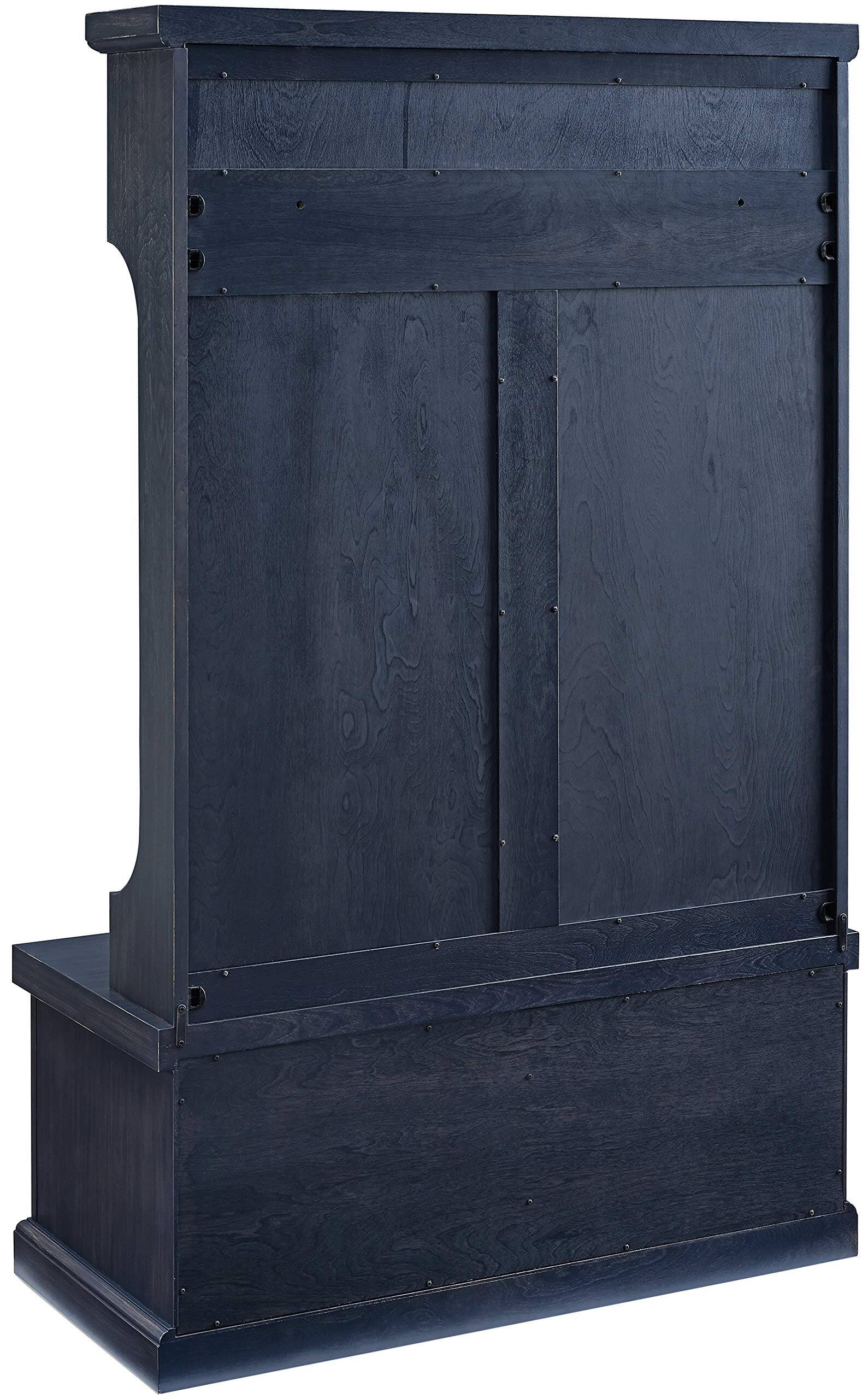 Left. Crosley Furniture - Seaside Hall Tree - Distressed Navy.