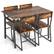 Alt View 17. Costway - 5 Piece Dining Table Set Industrial Rectangular Kitchen Table with 4 Chairs Brown - Brown.
