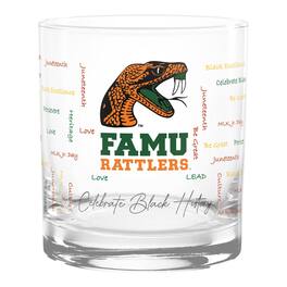 Indigo Falls - Florida A&M Rattlers 14oz. Black History Month Rocks Glass - Multicolor