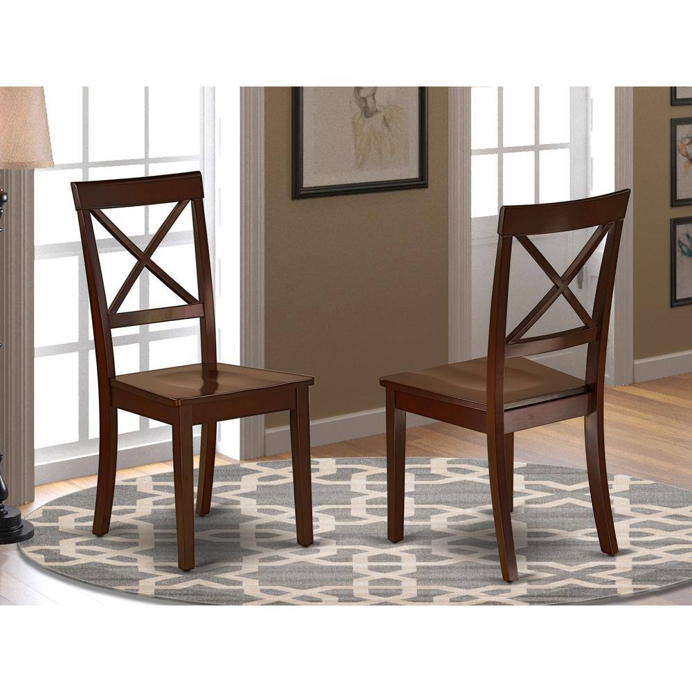 Alt View 2. East West Furniture - Dining Chair Mahogany - Brown.