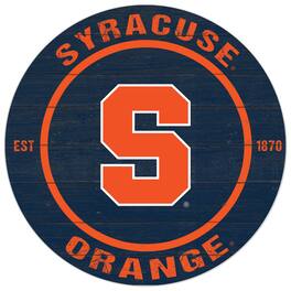 Jardine - Syracuse 20'' x 20'' Indoor/Outdoor Circle Sign - Orange