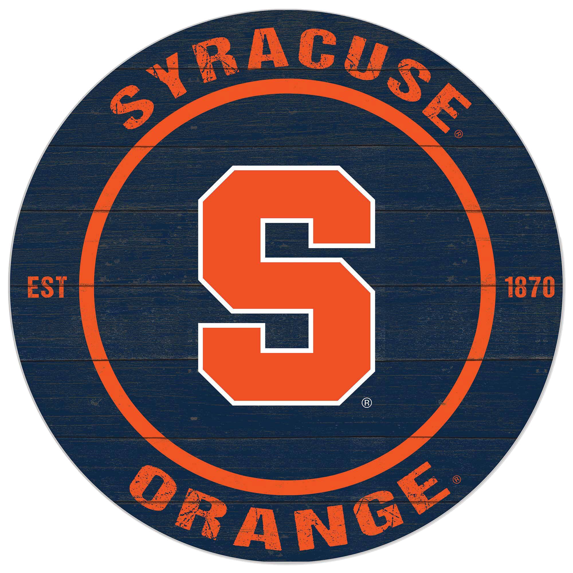 Syracuse Orange 20'' x 20'' Indoor/Outdoor Circle Sign