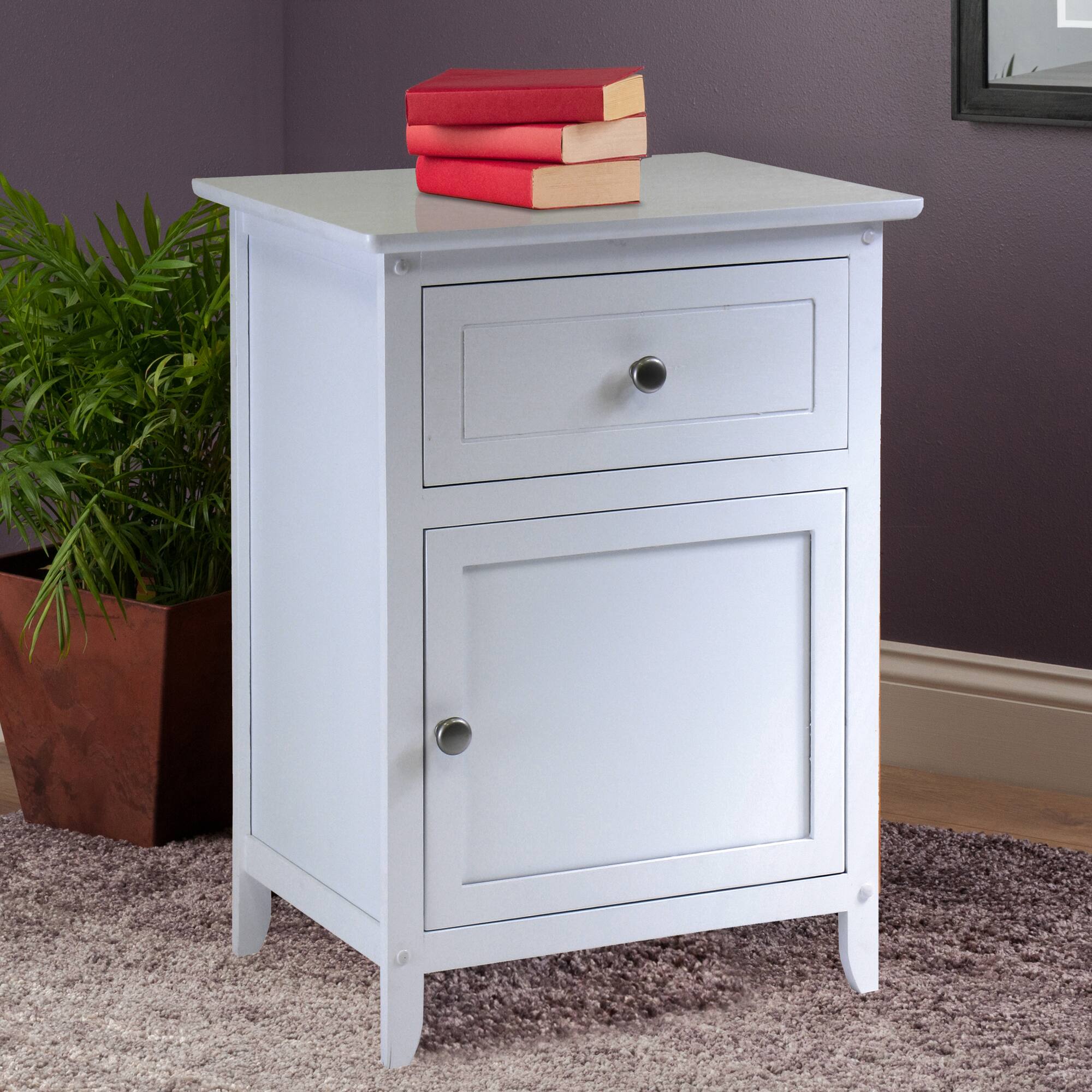 Alt View 1. Winsome Wood - Eugene Accent Table, Nightstand - White.