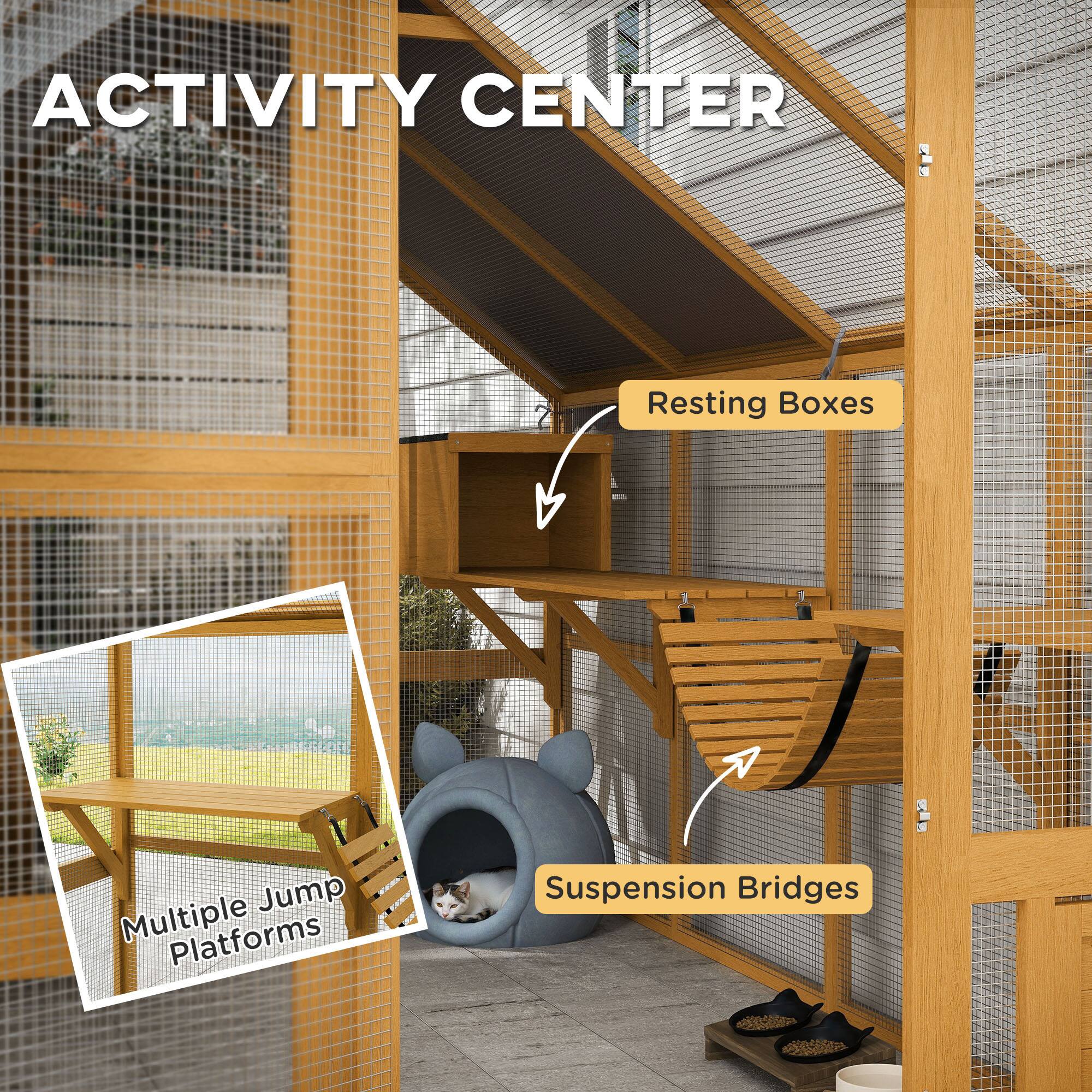 ACTIVITY CENTER

- Resting Boxes
- Suspension Bridges
- Multiple Jump Platforms
