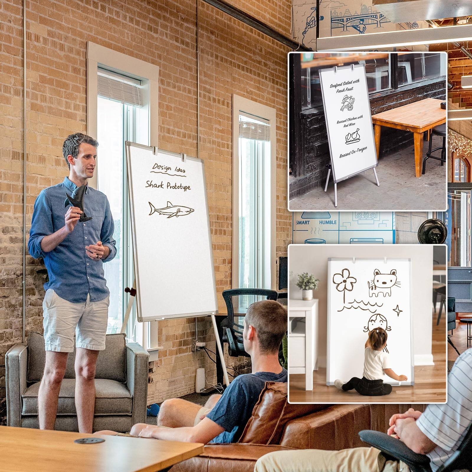 Design idea  
Shark Prototype  

SMART  
HUMBLE  

Signage Selected with  
Frank Fruits  

Restaurant Chicken  
and Fish  

Baked One-Topping