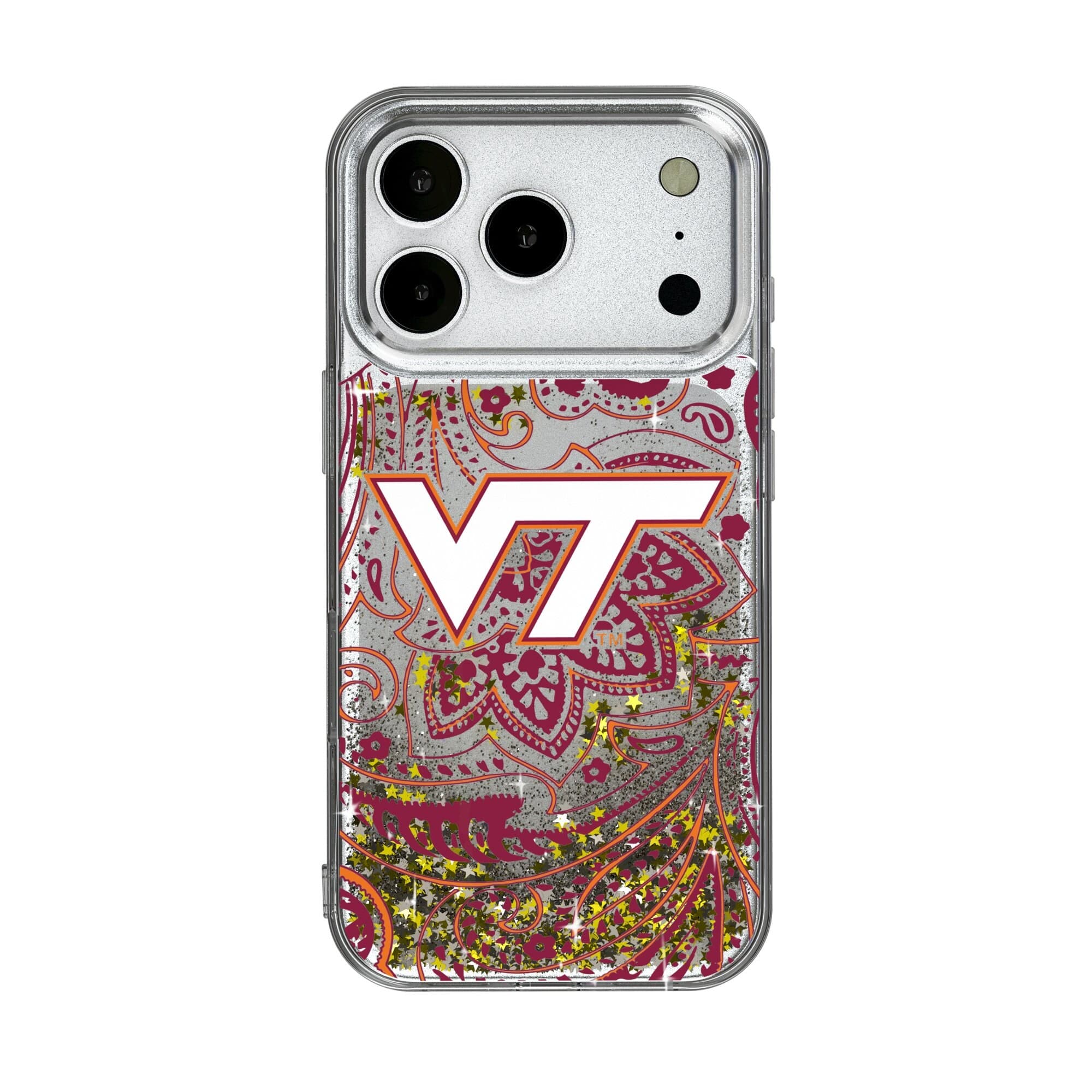 Keyscaper - NCAA - Virginia Tech Hokies iPhone Glitter Paisley Design Case - 17 Pro - Multicolor price history on PriceWatchPro