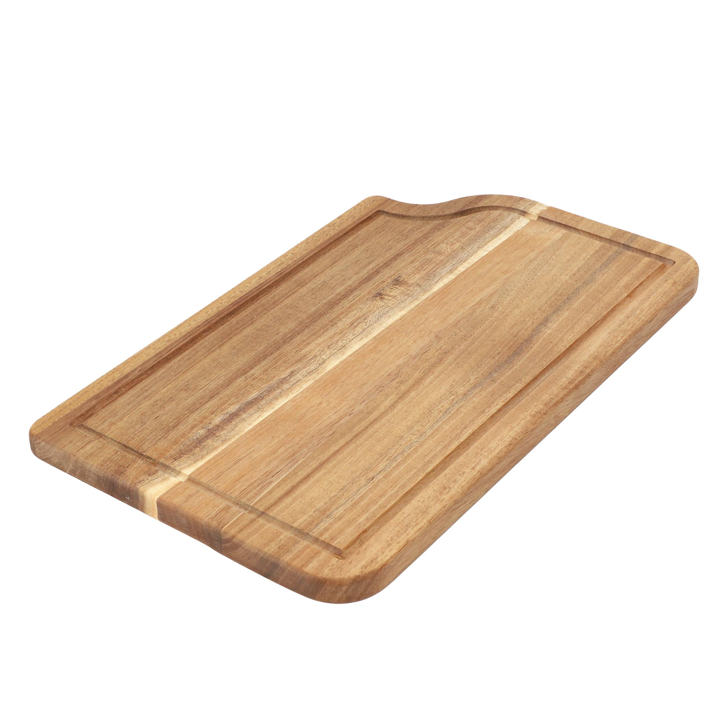 Alt View 2. MegaChef - MegaChef 14 x 8.5 Inch Acacia Wood Cutting, Prep and Serving Butcher Cutting Board - Brown.