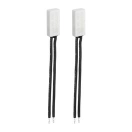 Unique Bargains - 2pcs KSD9700 Thermostat 125C Normally Close N.C Temperature Switch 250V 10A Thermal Protector Ceramics - Black