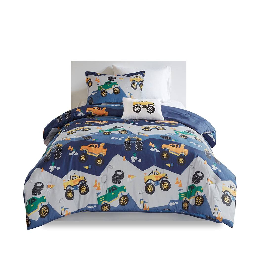 Front. Gracie Mills - Gracie Mills Cedra Outer Space Comforter Set - Blue.