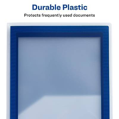 Durable Plastic  
Protects frequently used documents