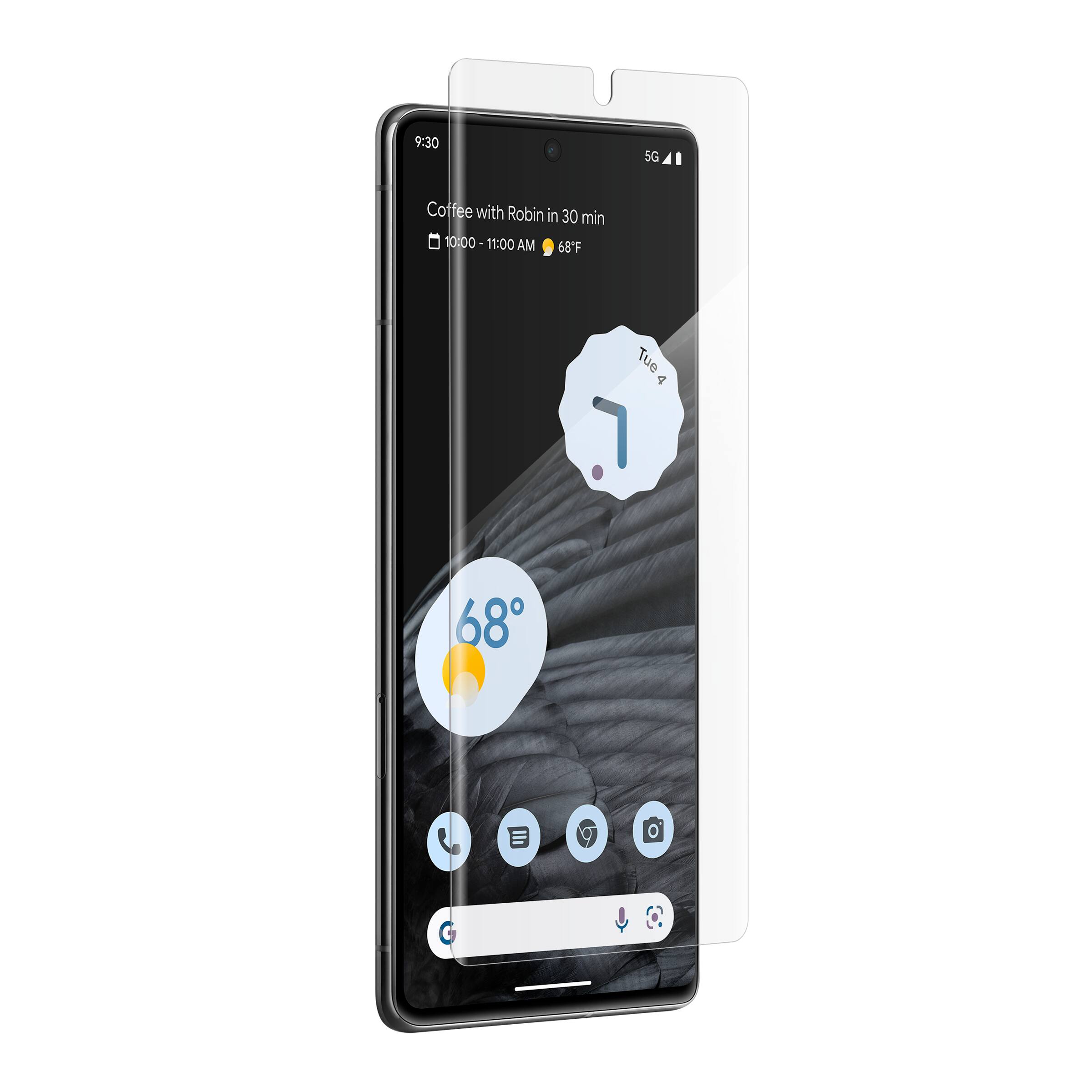 Left. ZAGG - InvisibleShield Fusion Hybrid Screen Protector for Google Pixel 7 Pro - Clear.