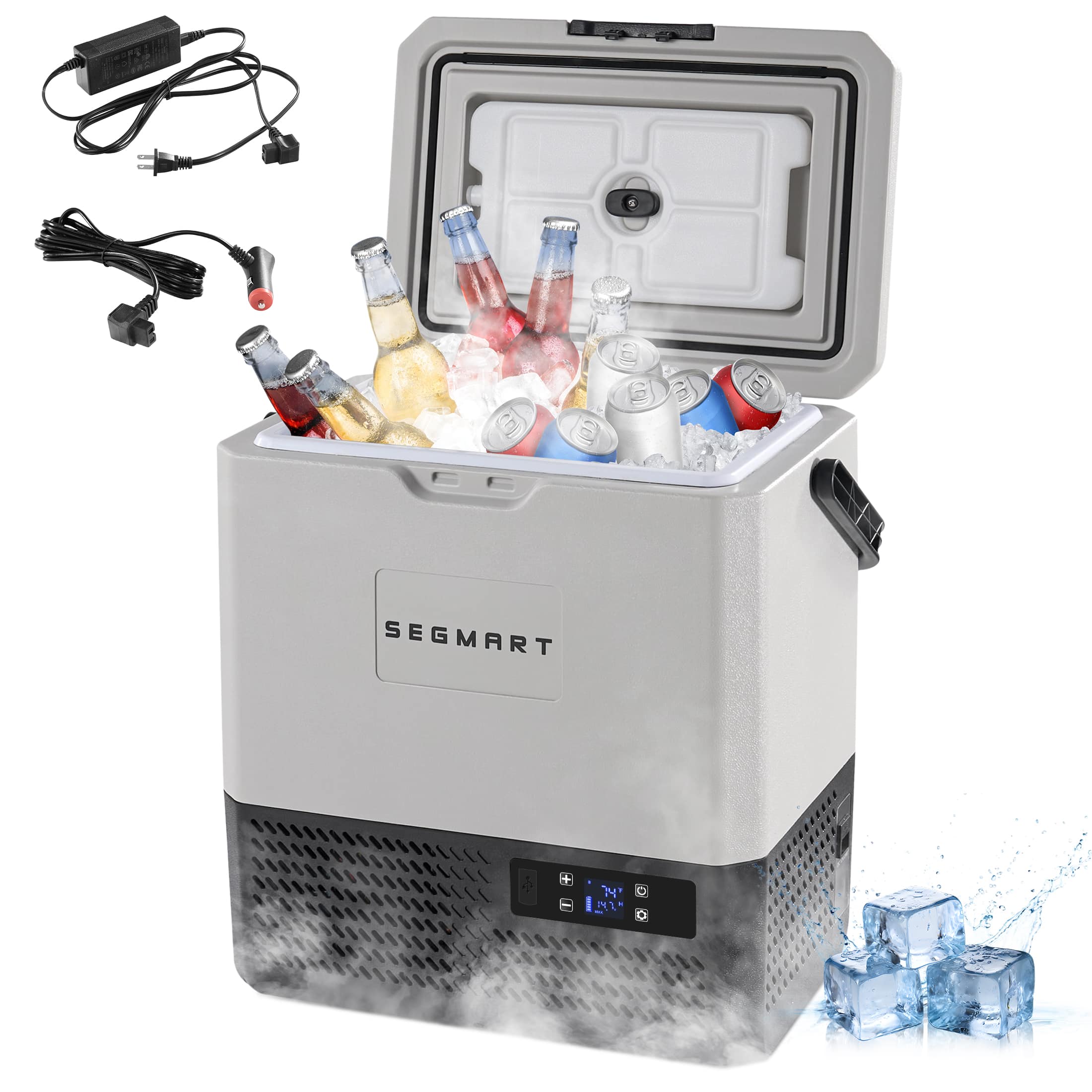 Chery Life - Portable Car Fridge (45W 13.5L) for Camping - White