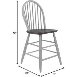 Liberty Furniture Industries - Windsor Back Counter Chair- Set of 2 - White