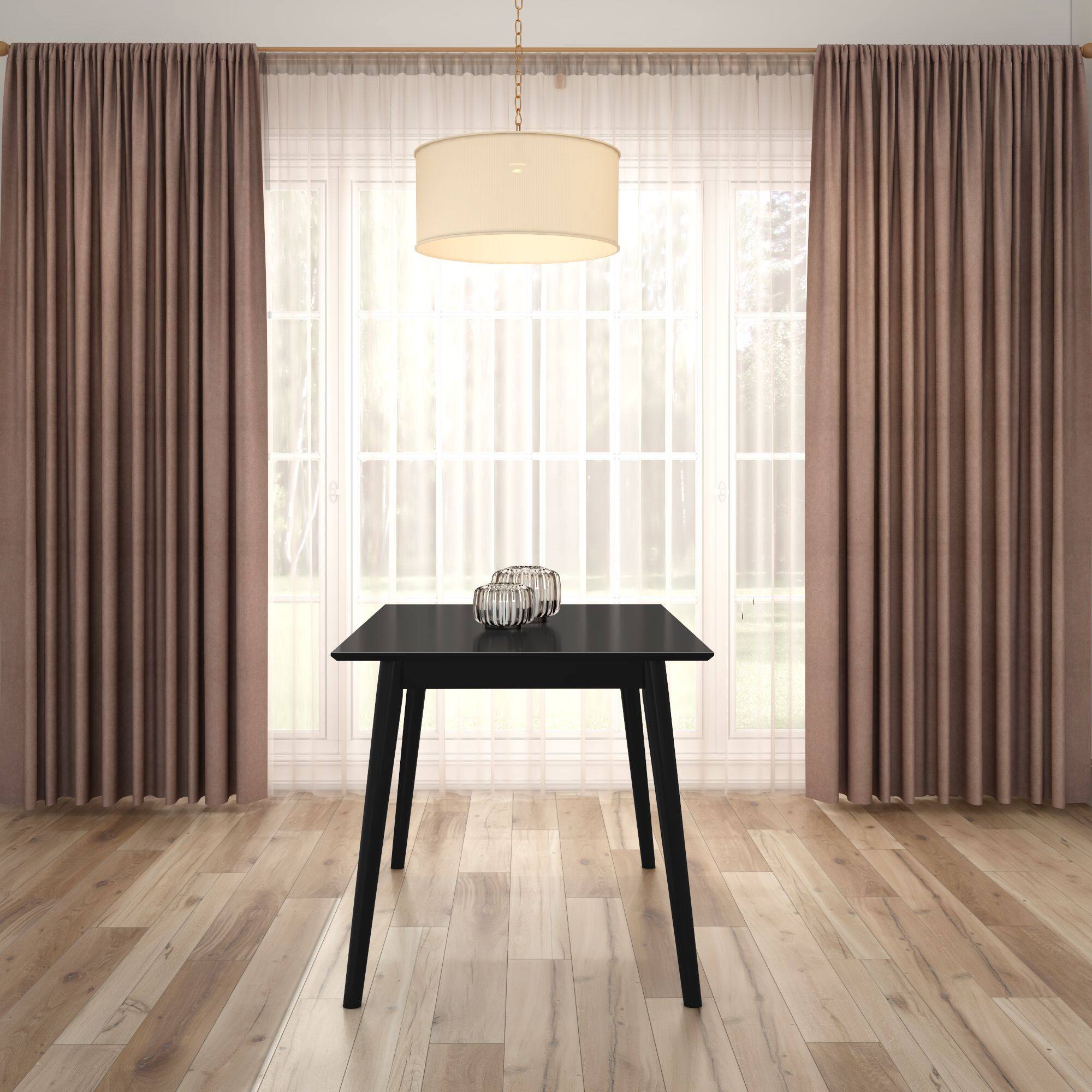 Alt View 5. Plank+Beam - Mid-Century Modern Rectangular Dining Table - Pine (48in / 1220mm), Black - Black.