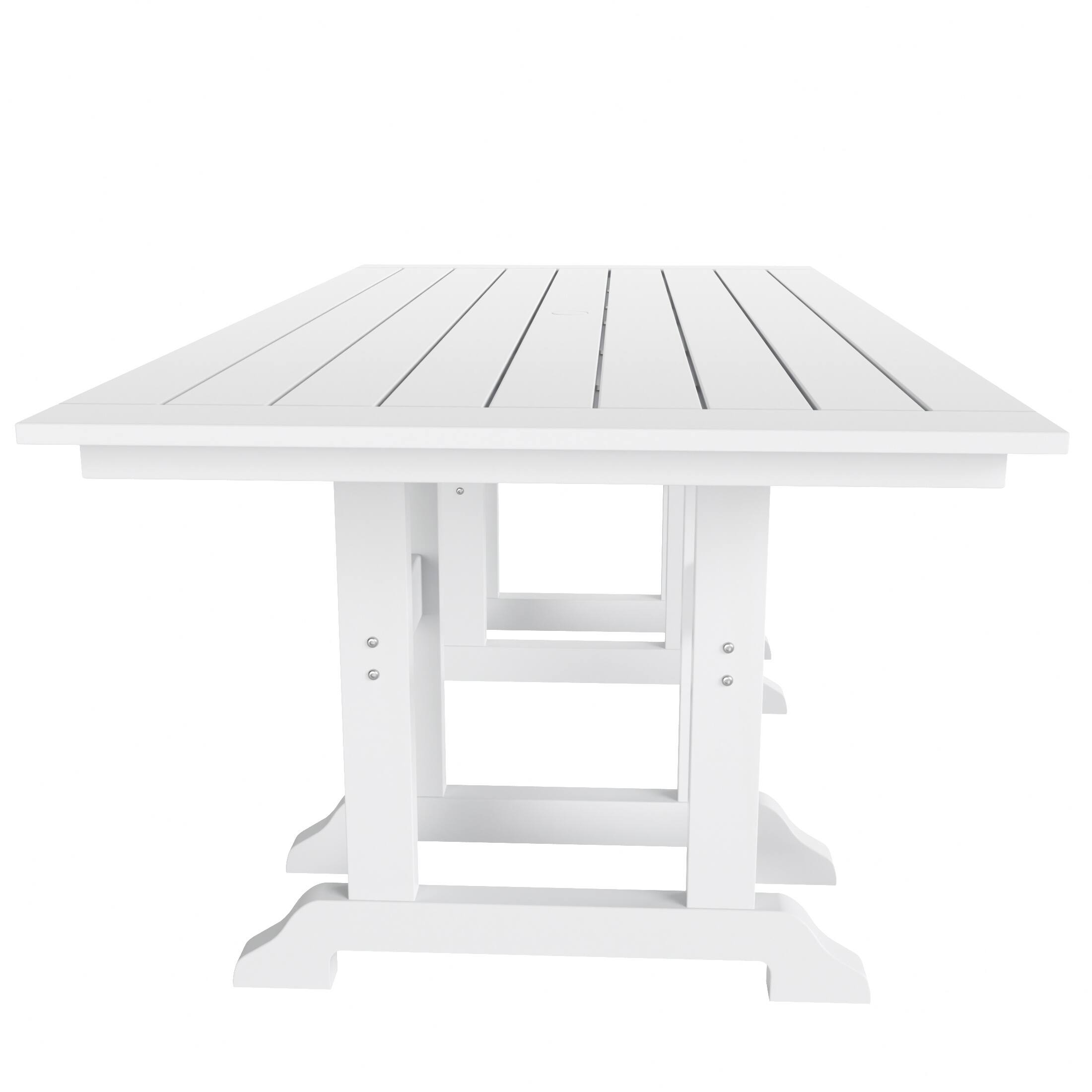 Back. WestinTrends - WestinTrends Malibu 71" Outdoor Patio Dining Table - White.