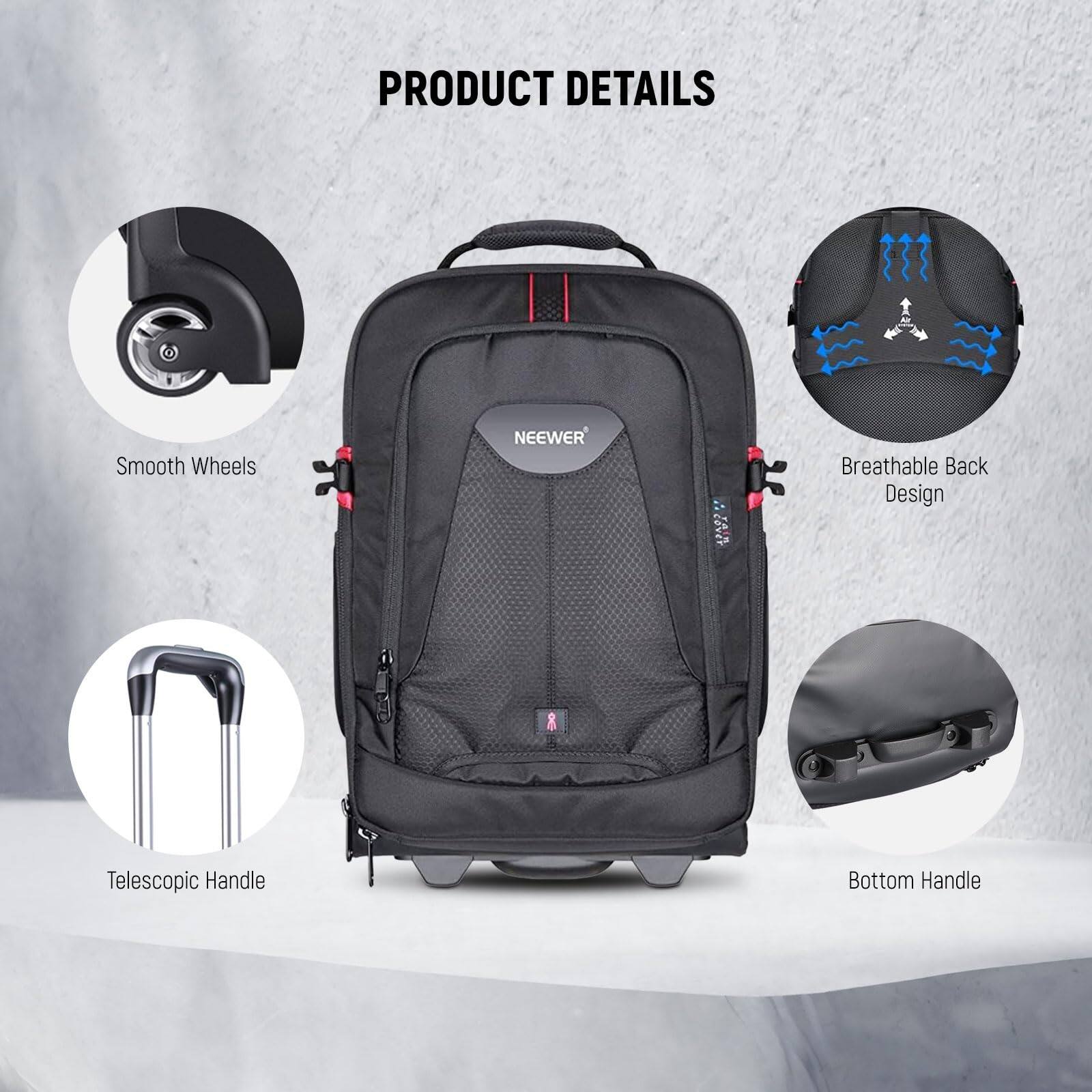 PRODUCT DETAILS

- Smooth Wheels
- Breathable Back Design
- Telescopic Handle
- Bottom Handle