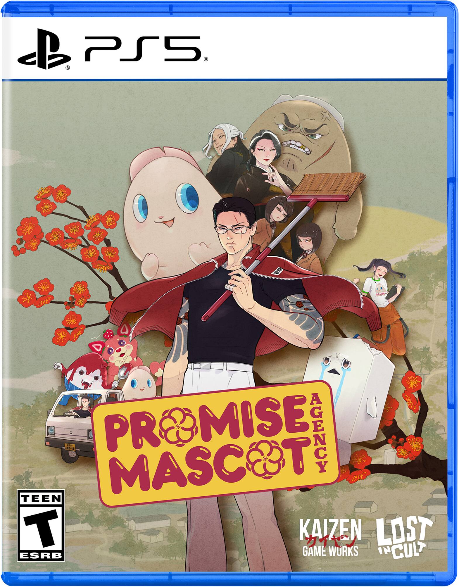 PS5  
PROMISE AGENCY  
TEEN MASCOT  
KAIZEN GAME WORKS  
LOST IN CULT  
ESRB