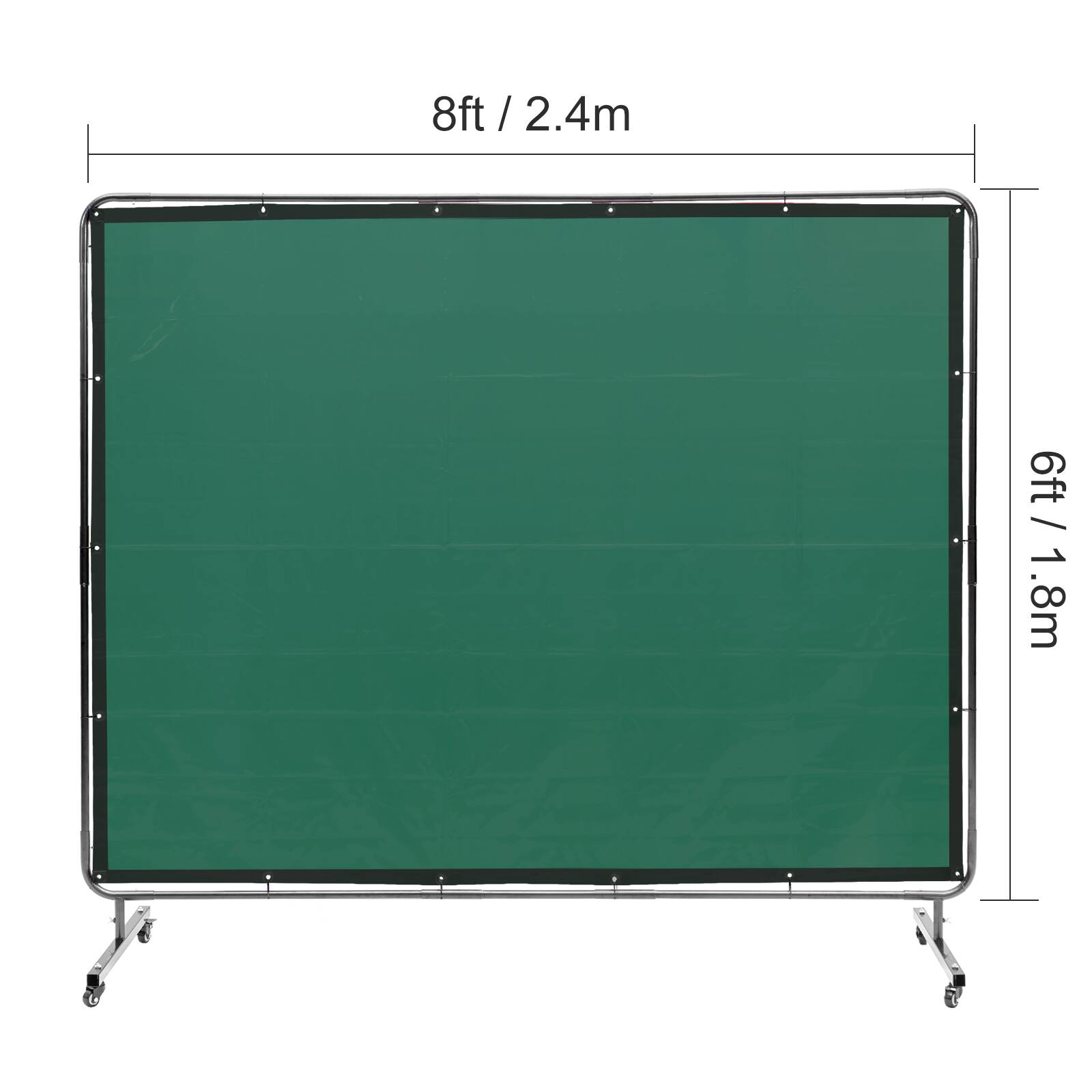 8ft / 2.4m  
6ft / 1.8m