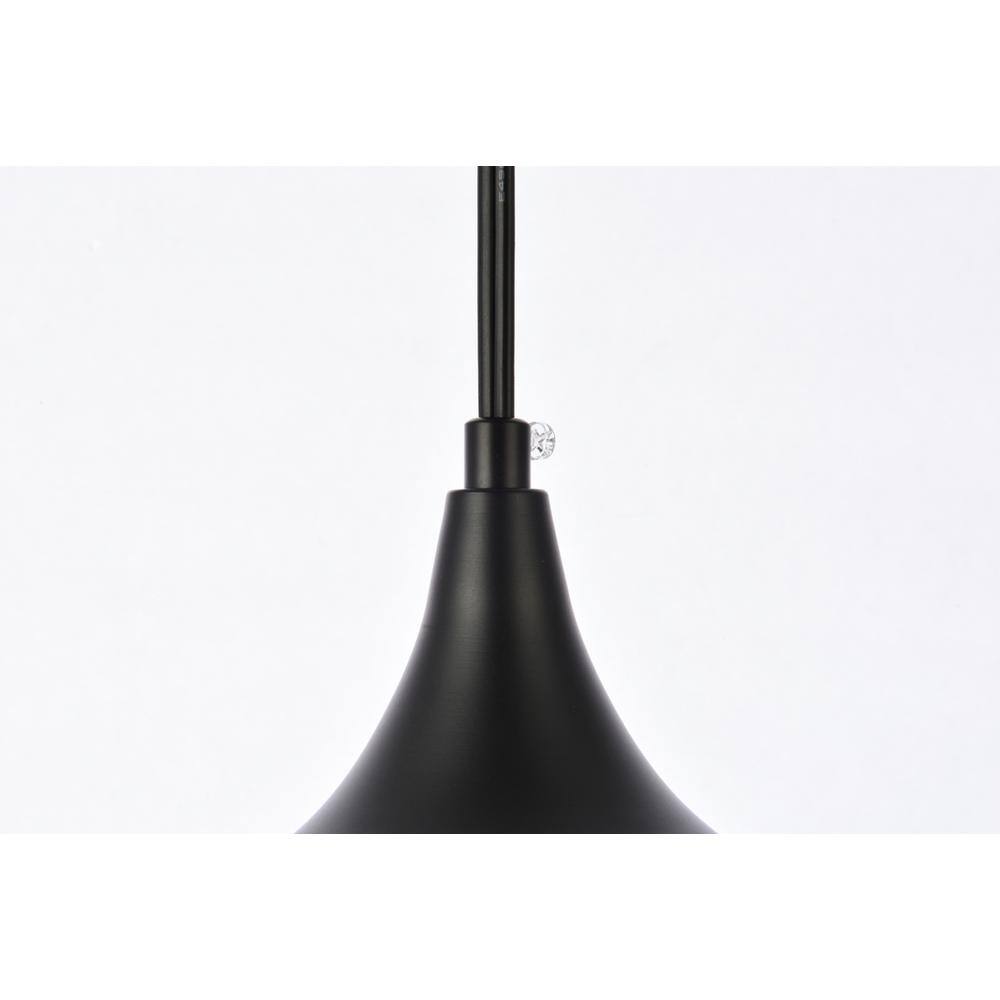 Alt View 1. Living District - Nora 1 Light Black plug-in pendant - Black.