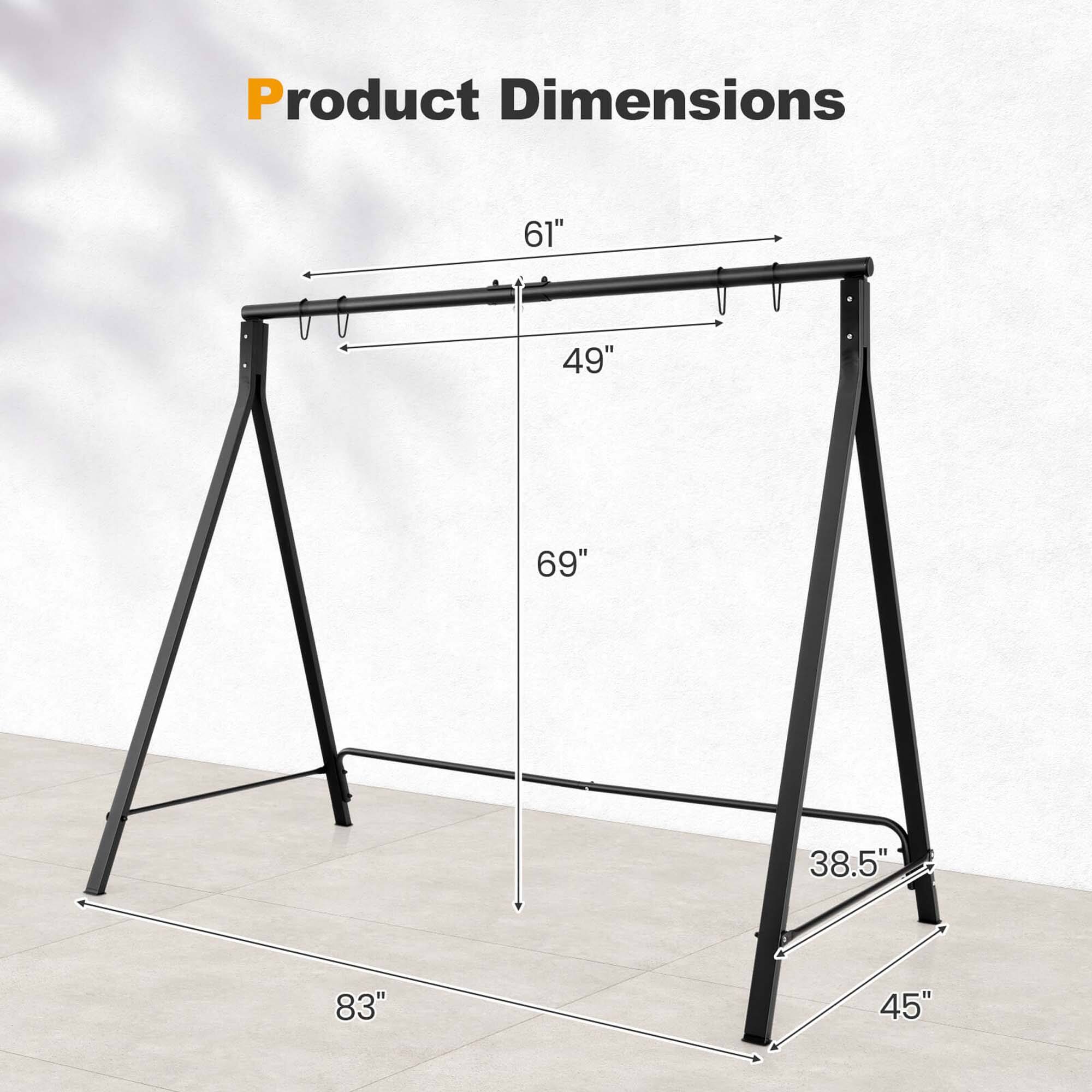 Product Dimensions: 61" x 49" x 69" x 38.5" x 83" x 45"
