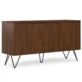 Simpli Home - Hunter 3 Door Sideboard Buffet - Walnut Veneer