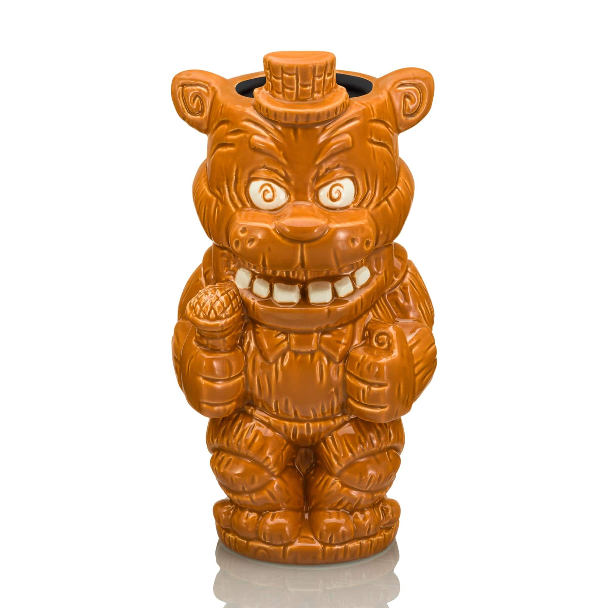 ThinkGeek - Geeki Tikis Five Nights At Freddy's Freddy Fazbear 16-Ounce Ceramic Mug - Orange
