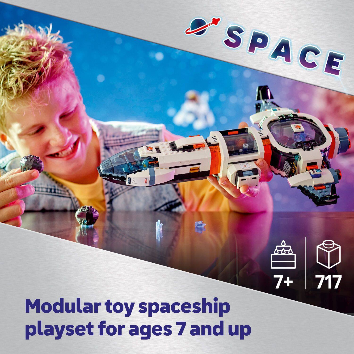 SPACE Modular toy spaceship playset for ages 7 and up 7+ 717
