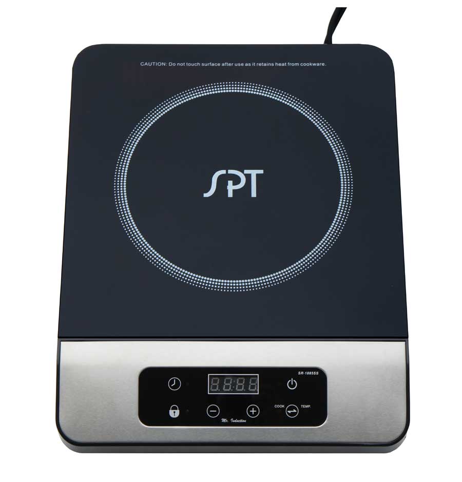 SPT - 1650W Induction Cooktop with Pot - Stainless Steel