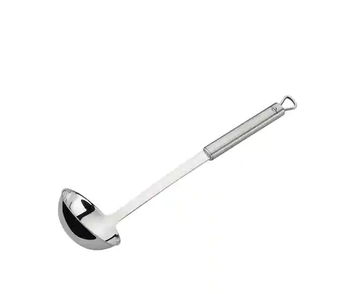 Front. Kuchenprofi - Parma Soup Ladle, 18/10 Stainless Steel, 4 fl. oz., 12.5-Inch - Silver.