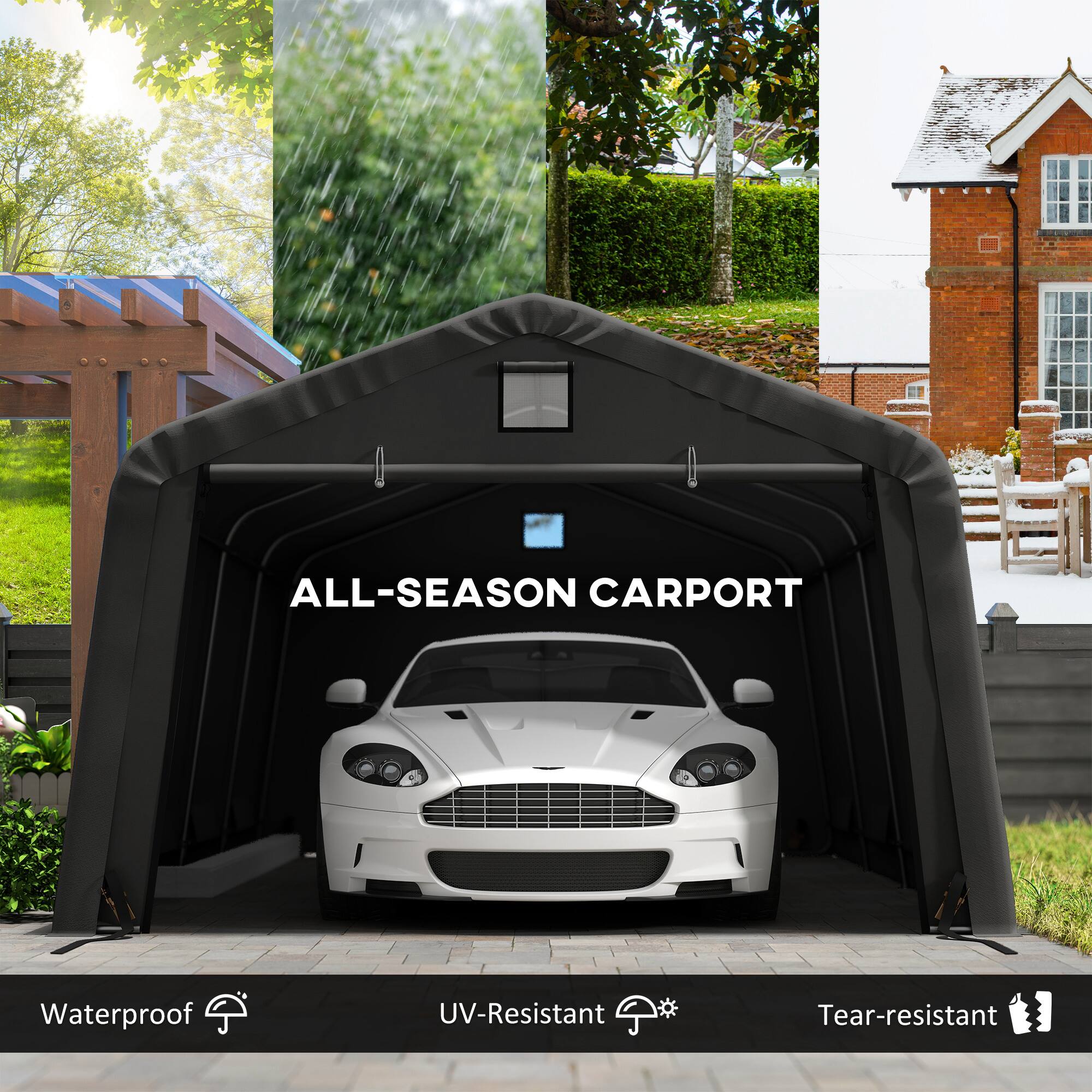 ALL-SEASON CARPORT  
Waterproof  
UV-Resistant  
Tear-resistant